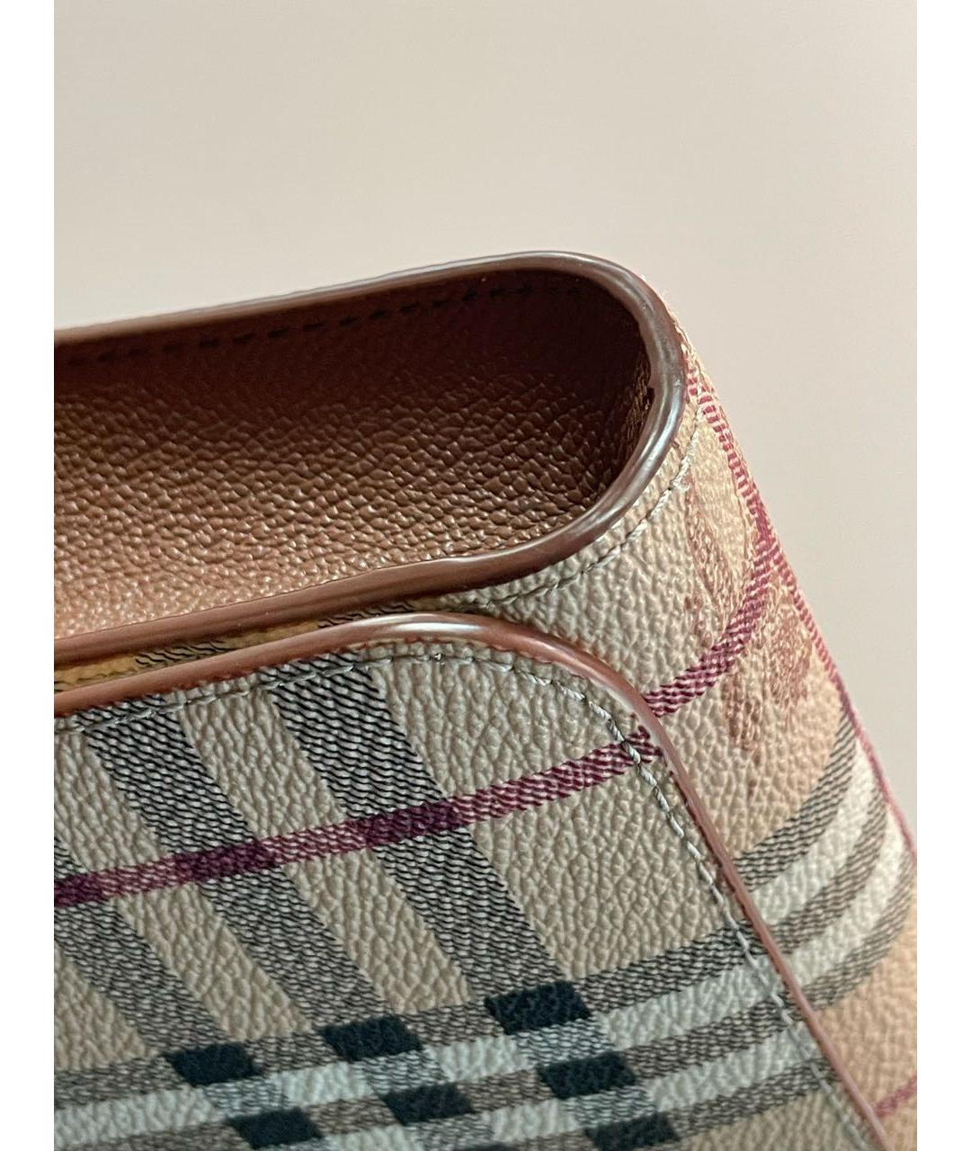BURBERRY Коричневая кожаная сумка через плечо, фото 9