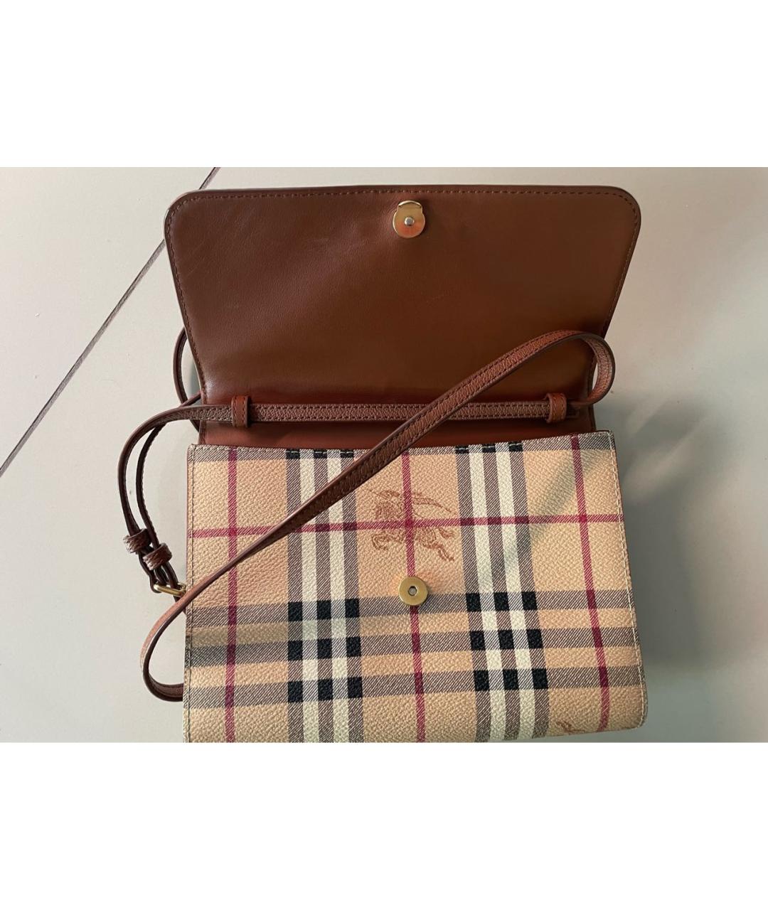 BURBERRY Коричневая кожаная сумка через плечо, фото 3