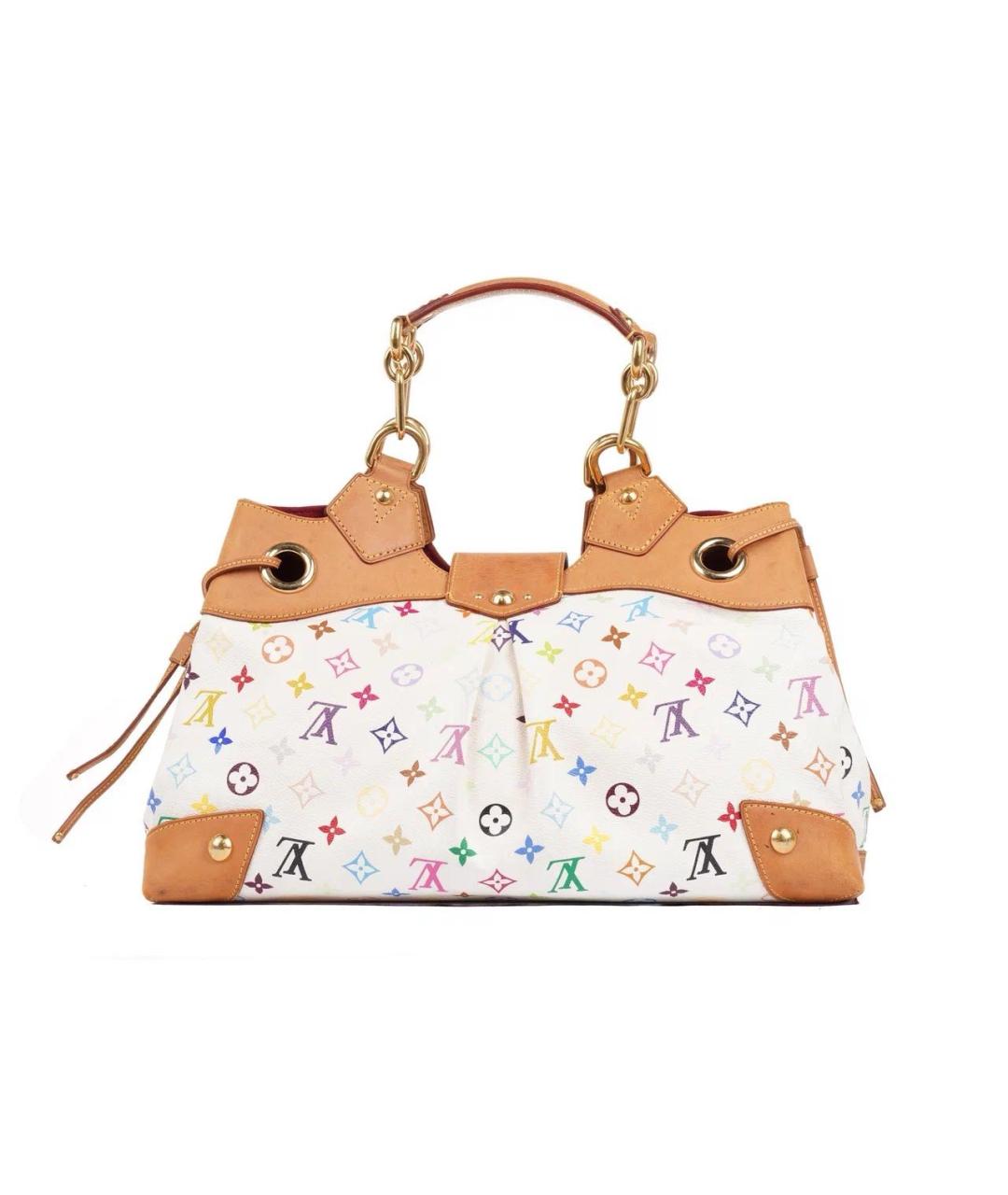 LOUIS VUITTON Белая кожаная сумка тоут, фото 2