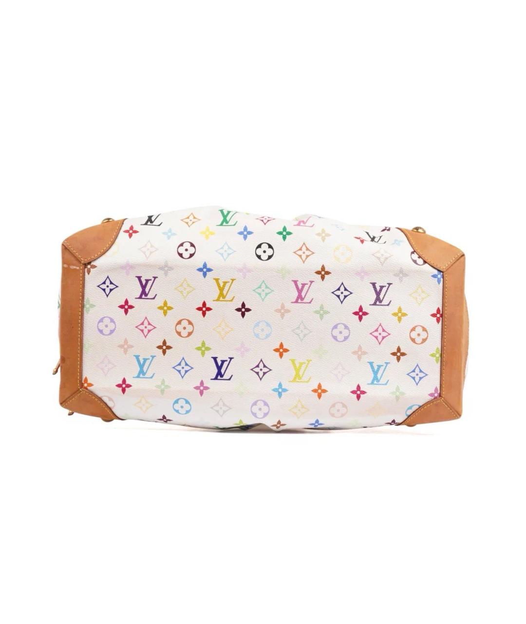 LOUIS VUITTON Белая кожаная сумка тоут, фото 5