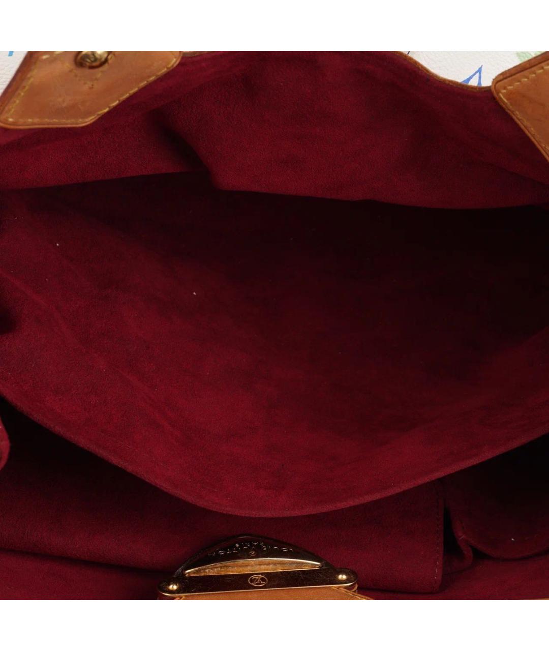 LOUIS VUITTON Белая кожаная сумка тоут, фото 6