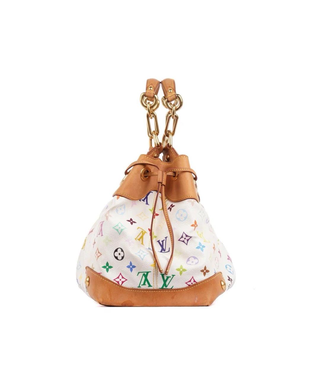 LOUIS VUITTON Белая кожаная сумка тоут, фото 3