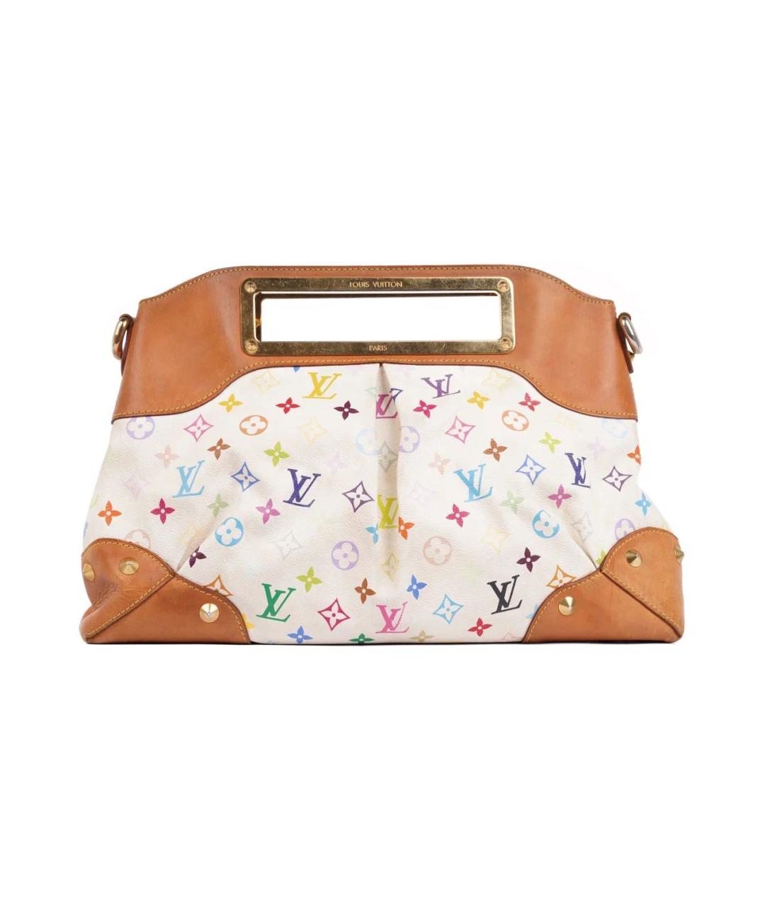 LOUIS VUITTON Белая кожаная сумка с короткими ручками, фото 2