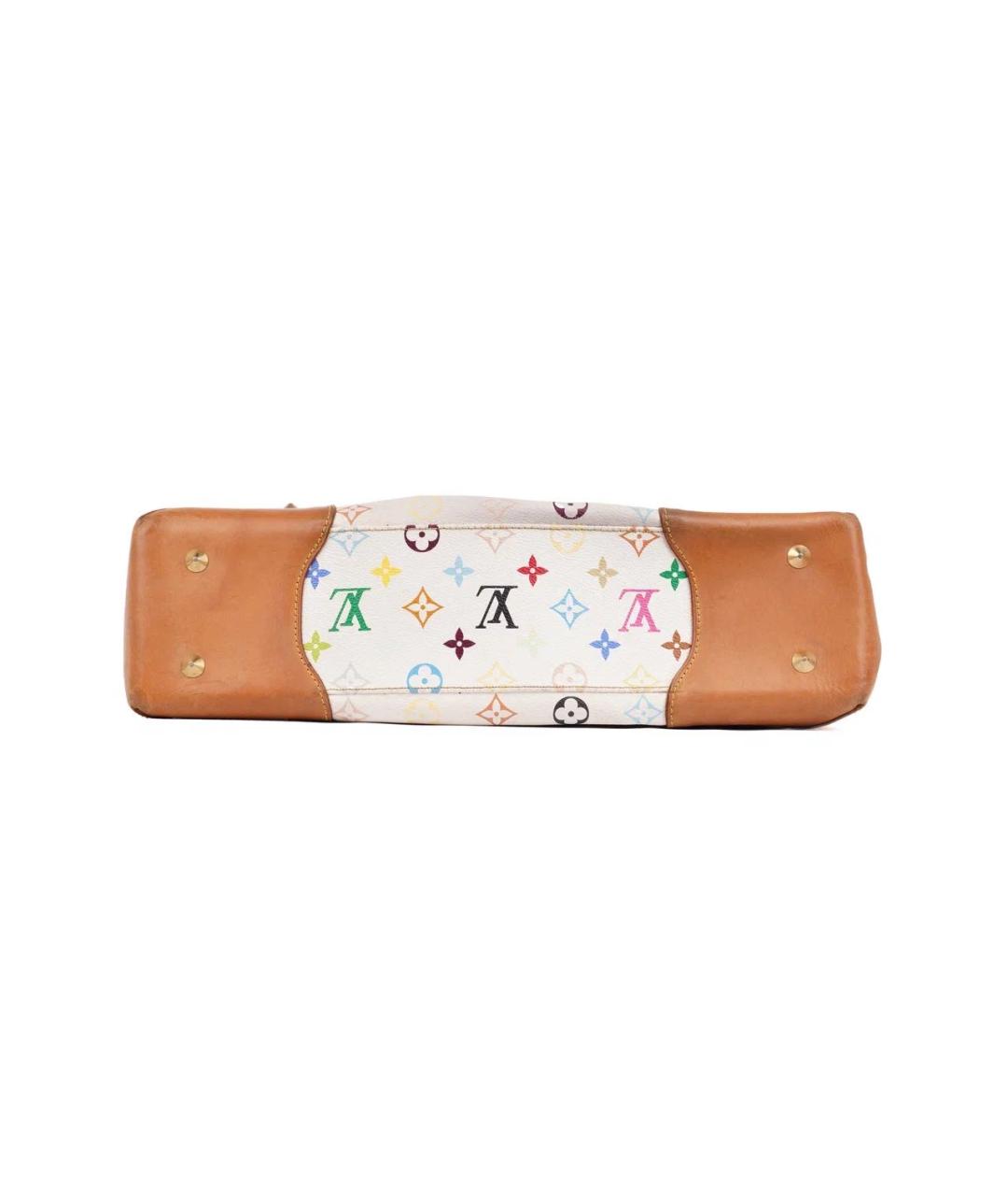 LOUIS VUITTON Белая кожаная сумка с короткими ручками, фото 5