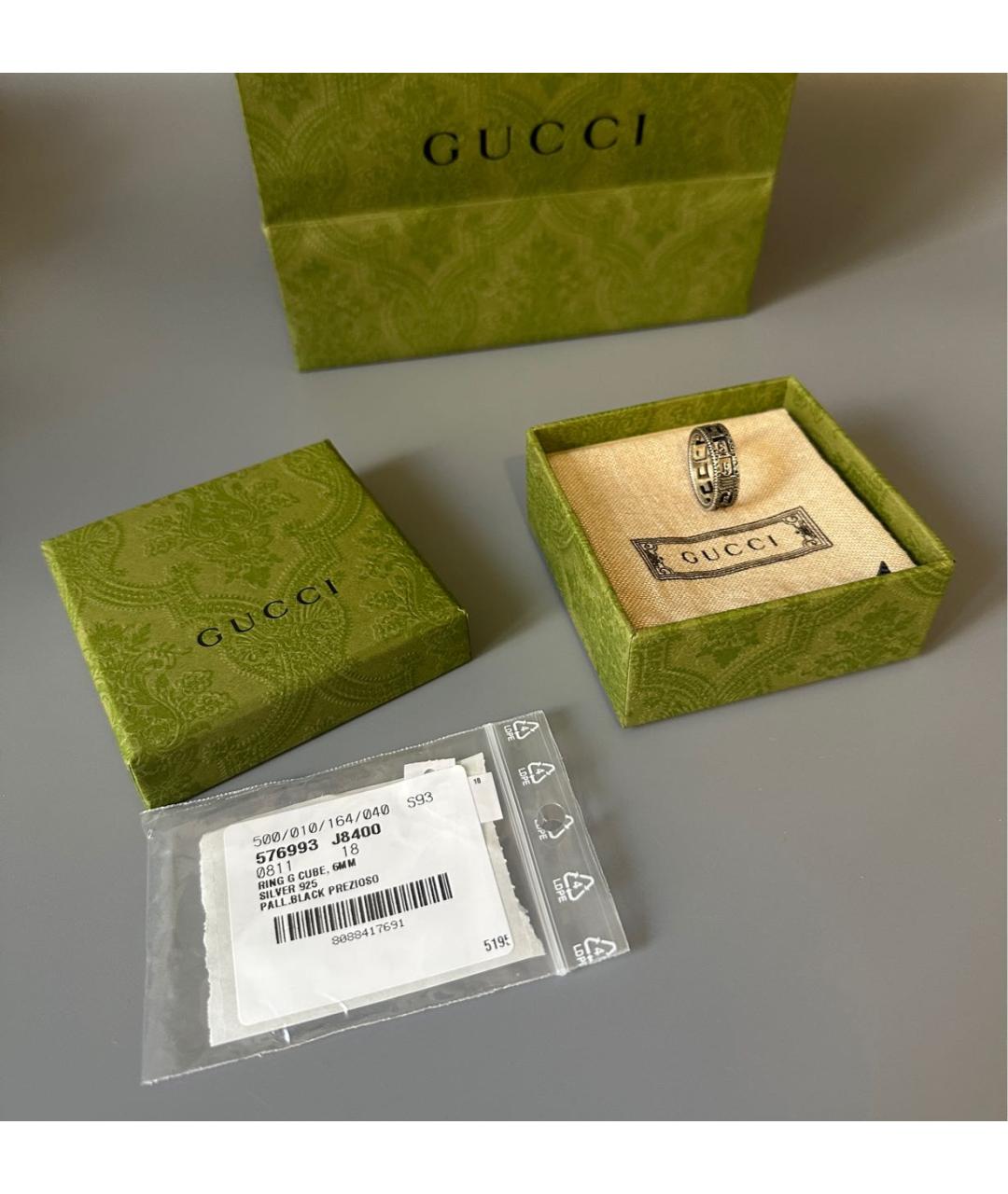 GUCCI Серебряное серебряное кольцо, фото 2