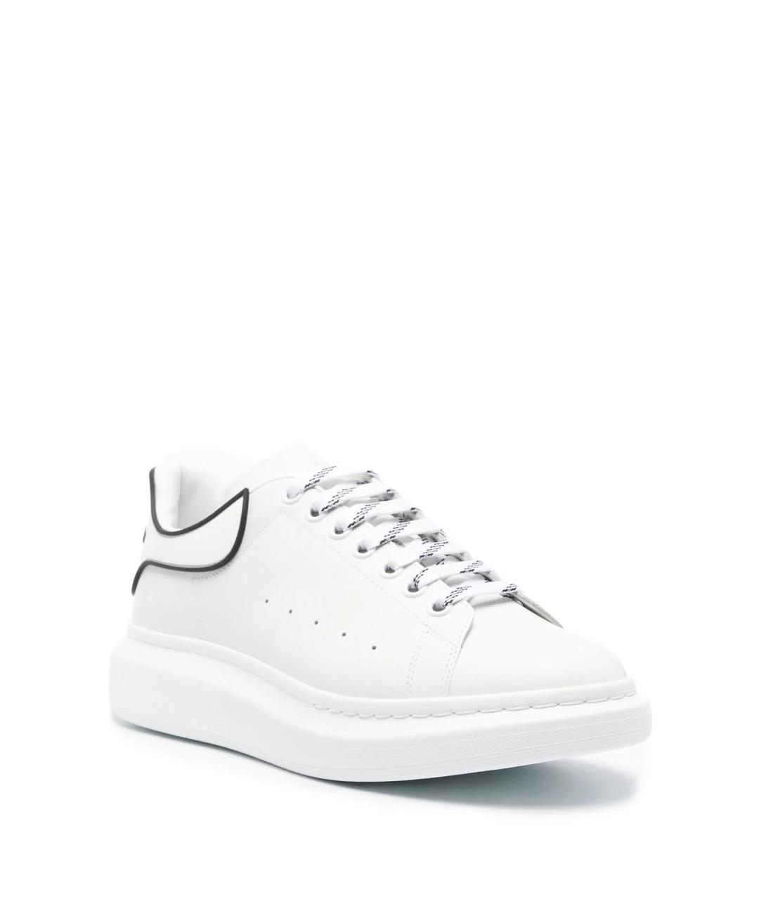 ALEXANDER MCQUEEN Белые кожаные низкие кроссовки / кеды, фото 2