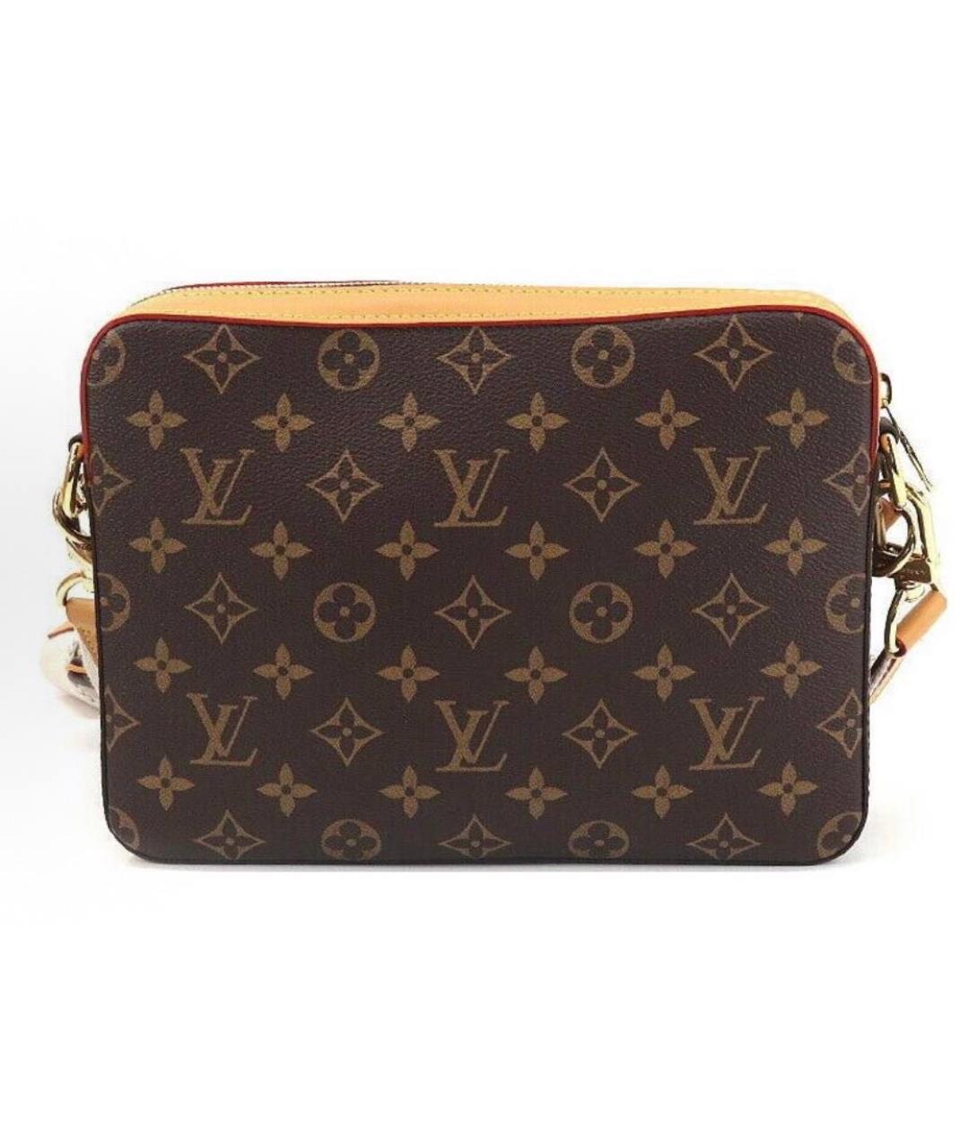 LOUIS VUITTON Коричневая кожаная сумка тоут, фото 2