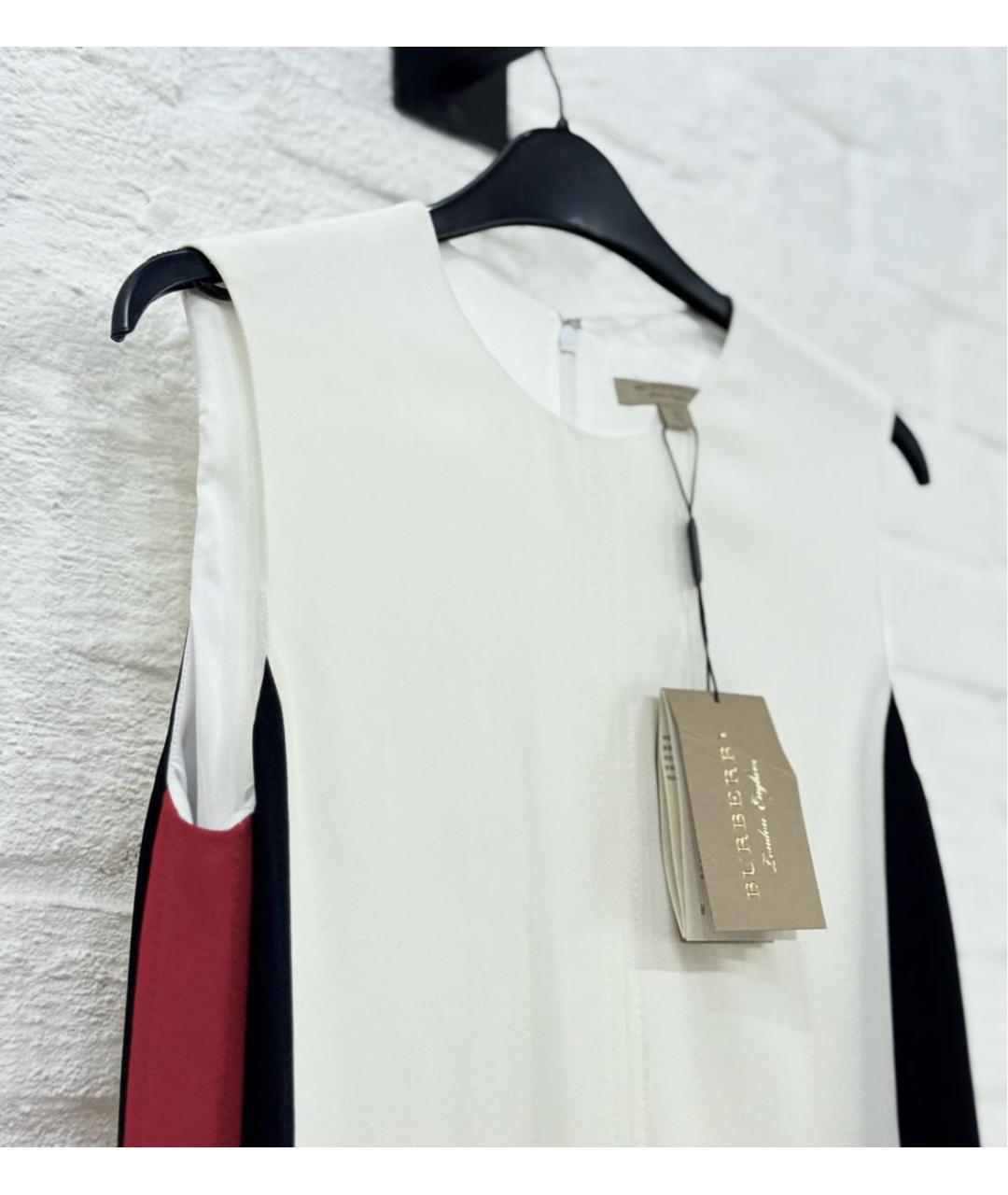 BURBERRY Белое хлопковое коктейльное платье, фото 6