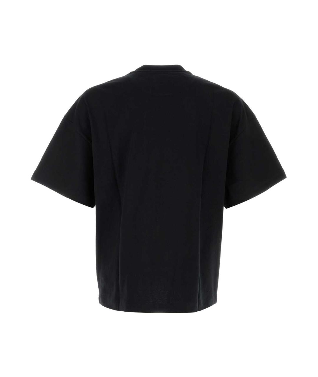 JIL SANDER Черная хлопковая футболка, фото 3