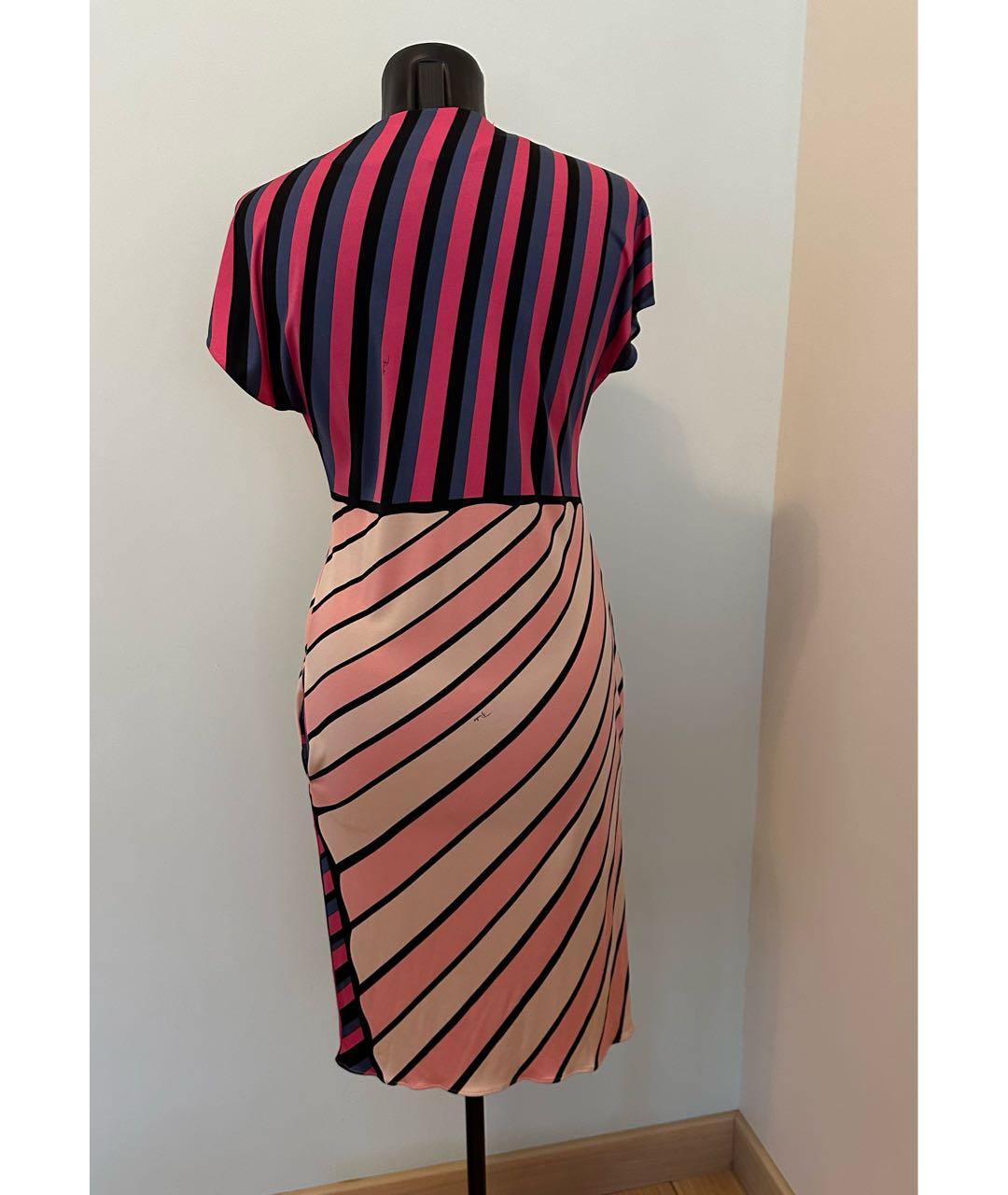 EMILIO PUCCI Розовое шелковое платье, фото 2