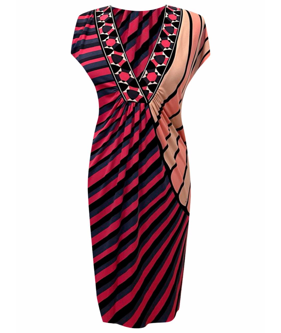 EMILIO PUCCI Розовое шелковое платье, фото 1