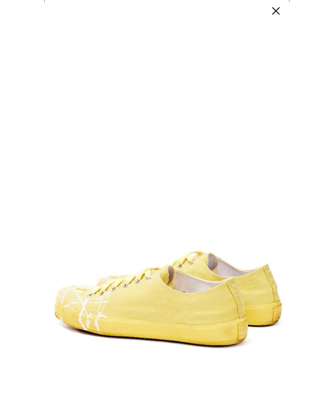 MAISON MARGIELA Желтые текстильные кеды, фото 3