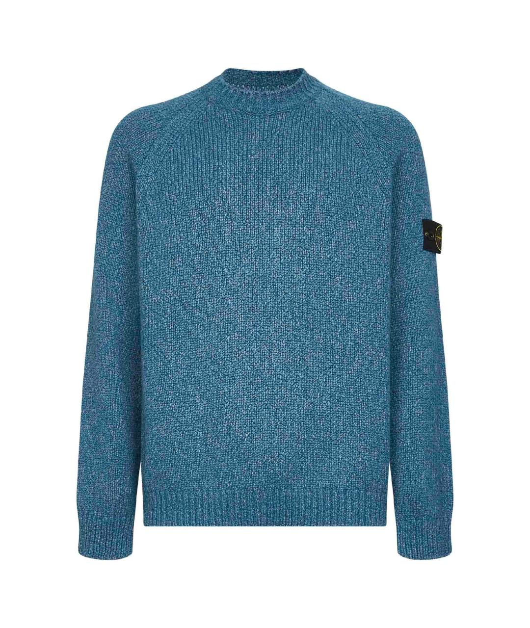 STONE ISLAND Синий шерстяной джемпер / свитер, фото 1