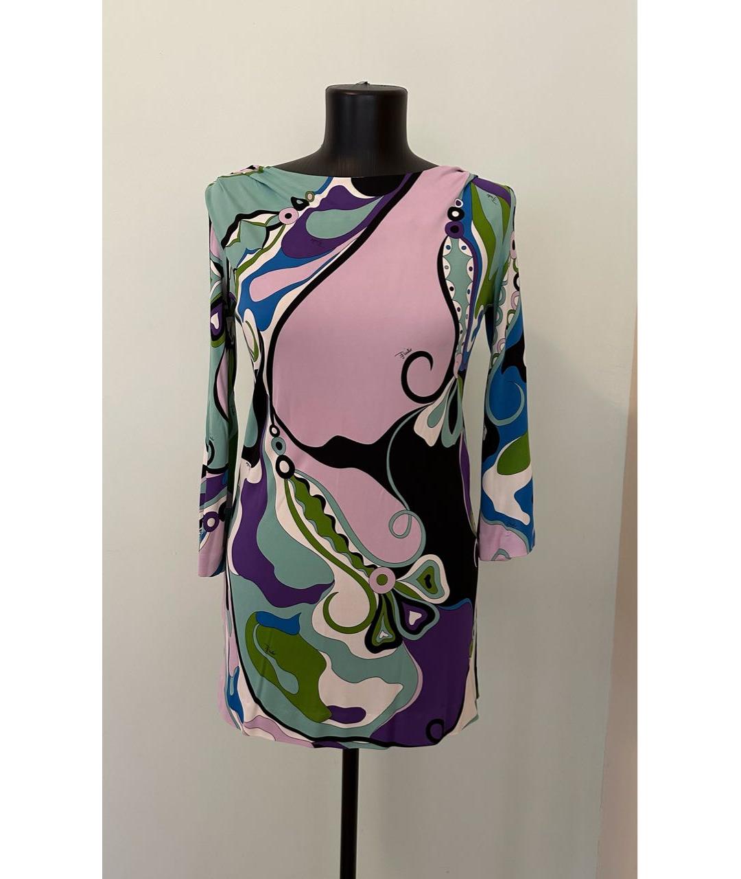 EMILIO PUCCI Мульти вискозное платье, фото 6