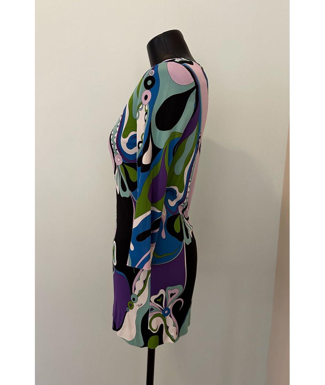 EMILIO PUCCI Мульти вискозное платье, фото 5