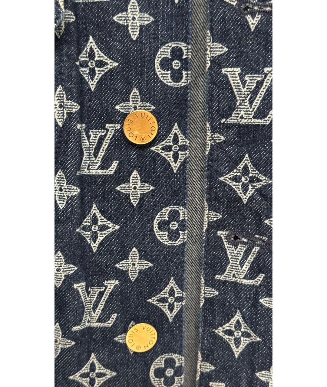 LOUIS VUITTON Темно-синяя хлопковая куртка, фото 4