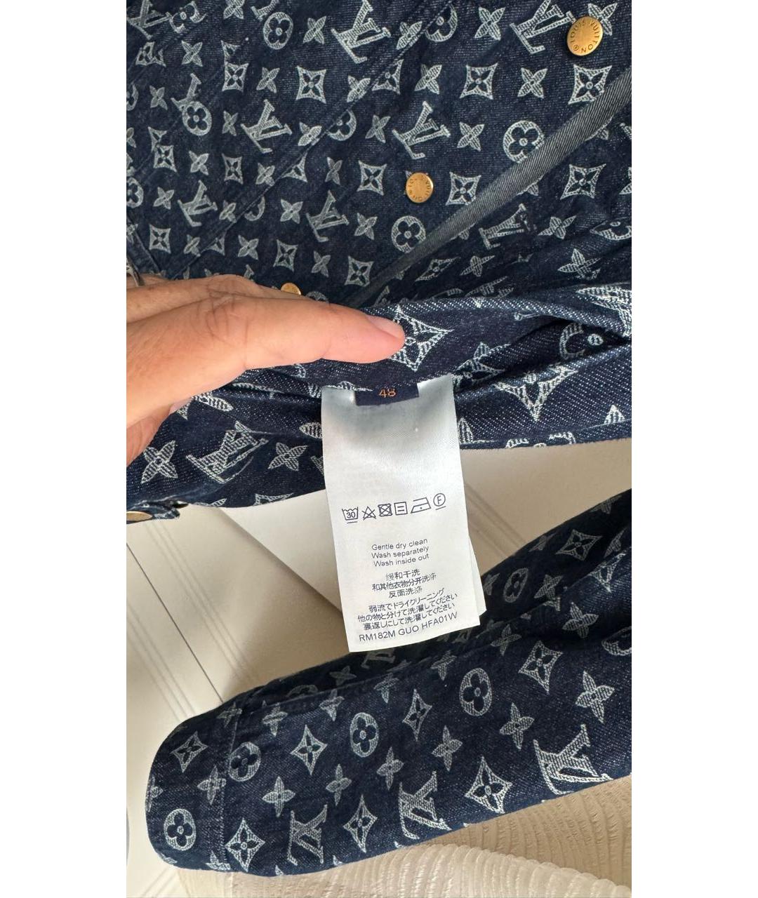 LOUIS VUITTON Темно-синяя хлопковая куртка, фото 6