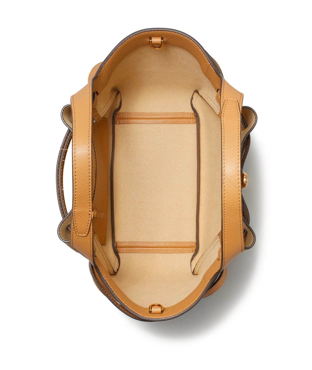 TORY BURCH Бежевая кожаная сумка тоут, фото 5