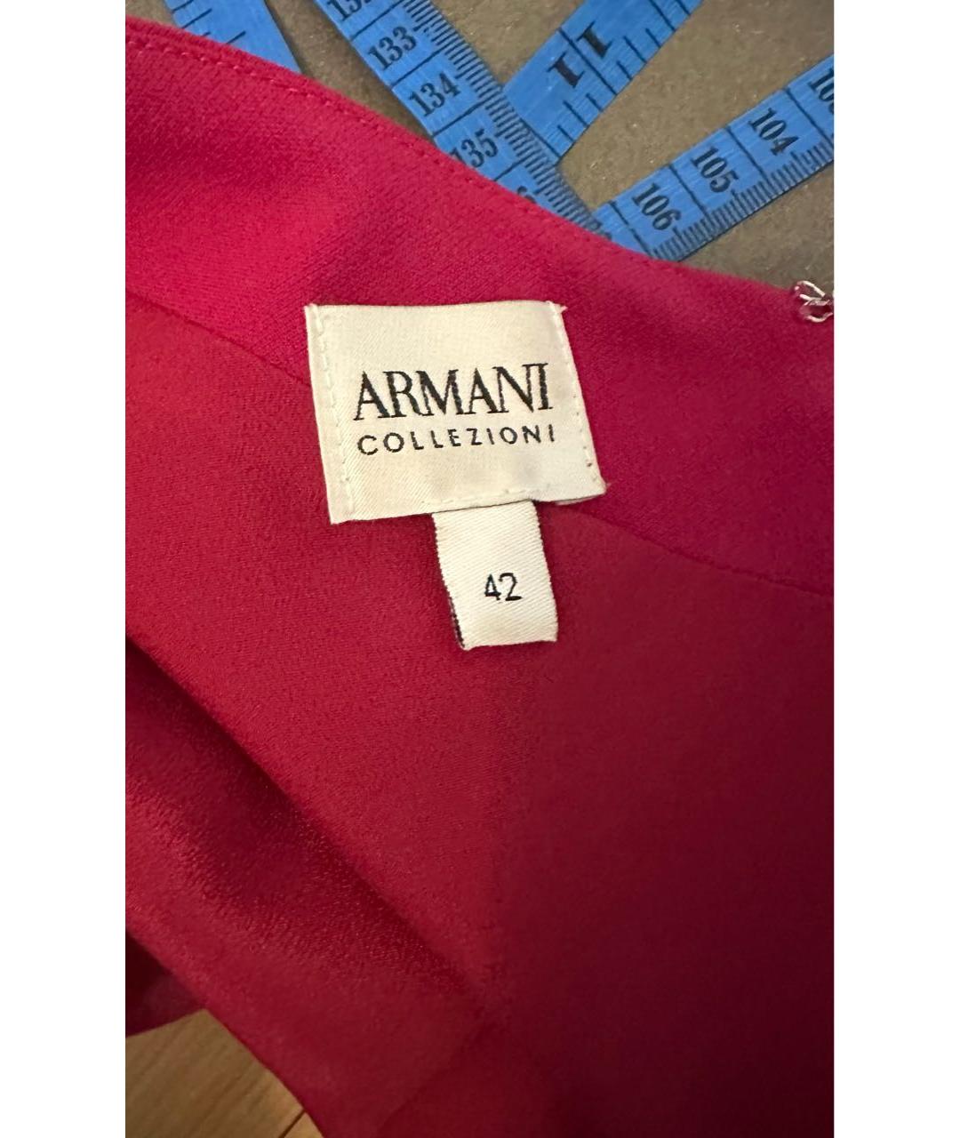 ARMANI COLLEZIONI Фуксия вискозное повседневное платье, фото 3