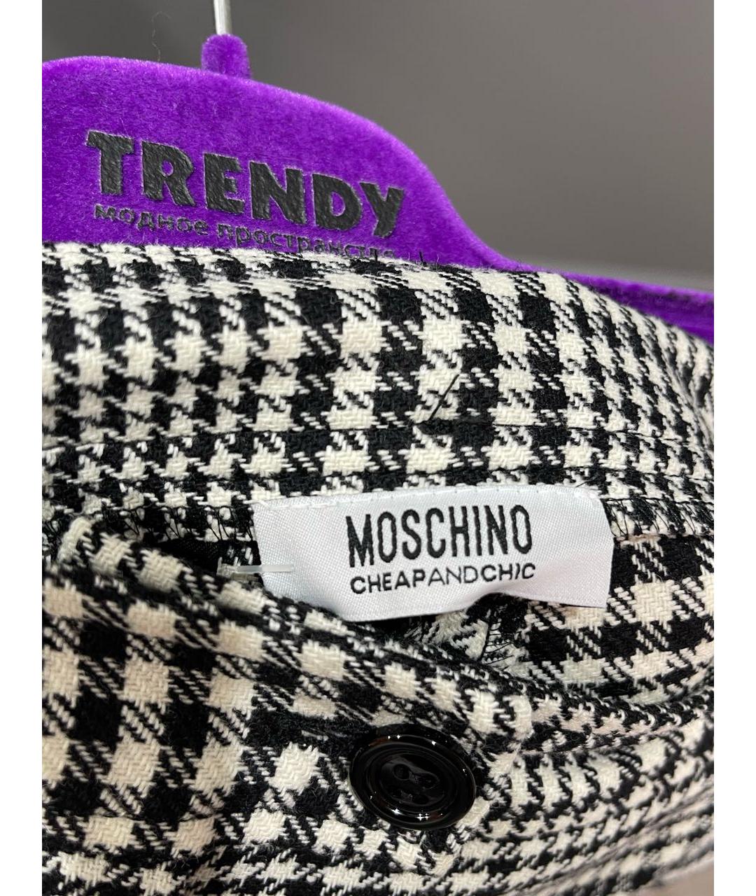 MOSCHINO Мульти шерстяные прямые брюки, фото 5