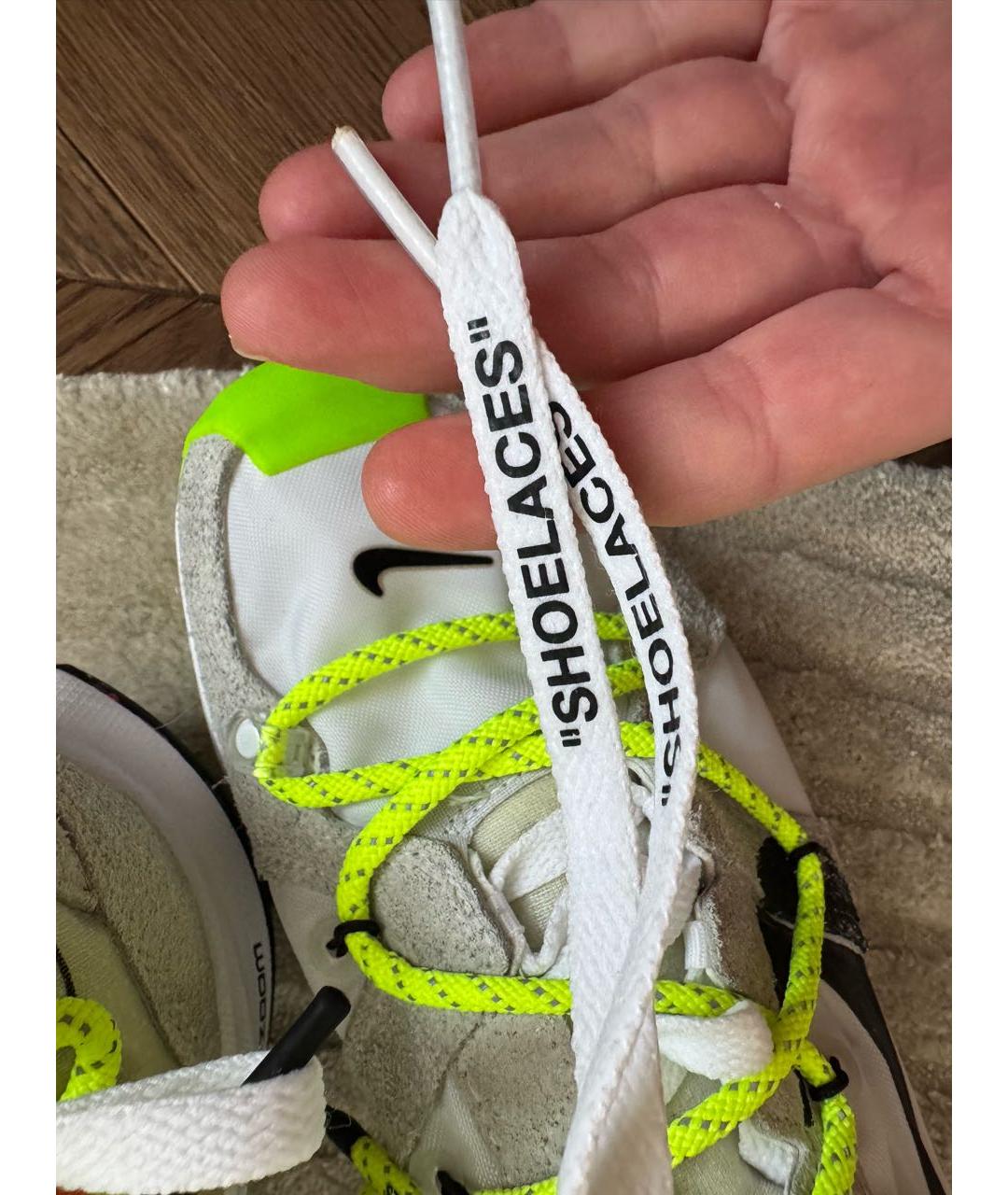 NIKE X OFF-WHITE Белые текстильные кроссовки, фото 5