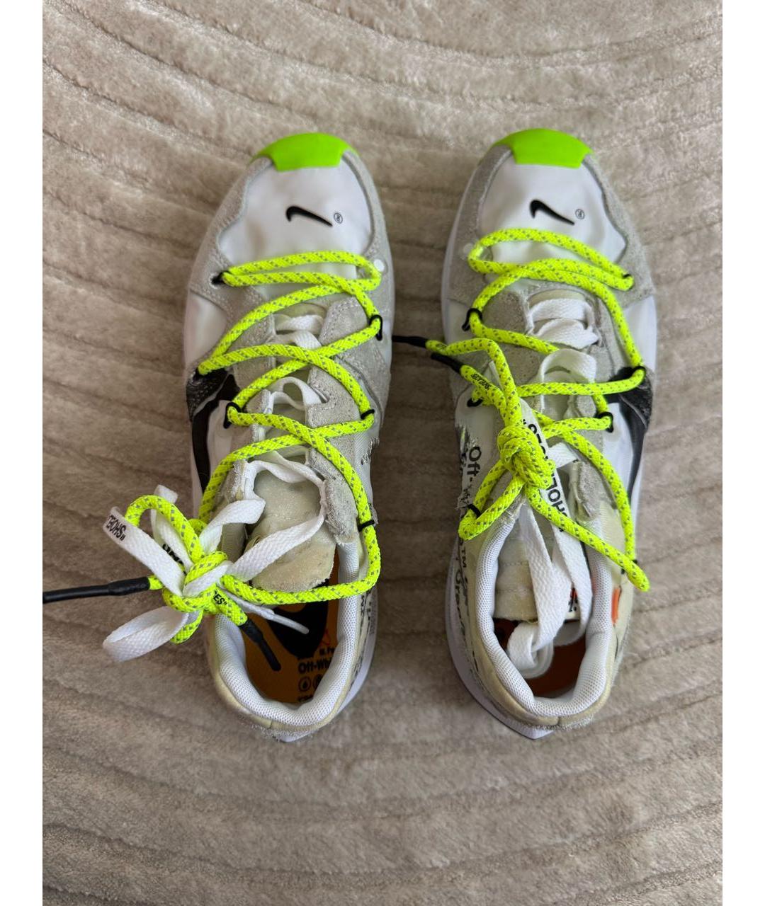NIKE X OFF-WHITE Белые текстильные кроссовки, фото 3