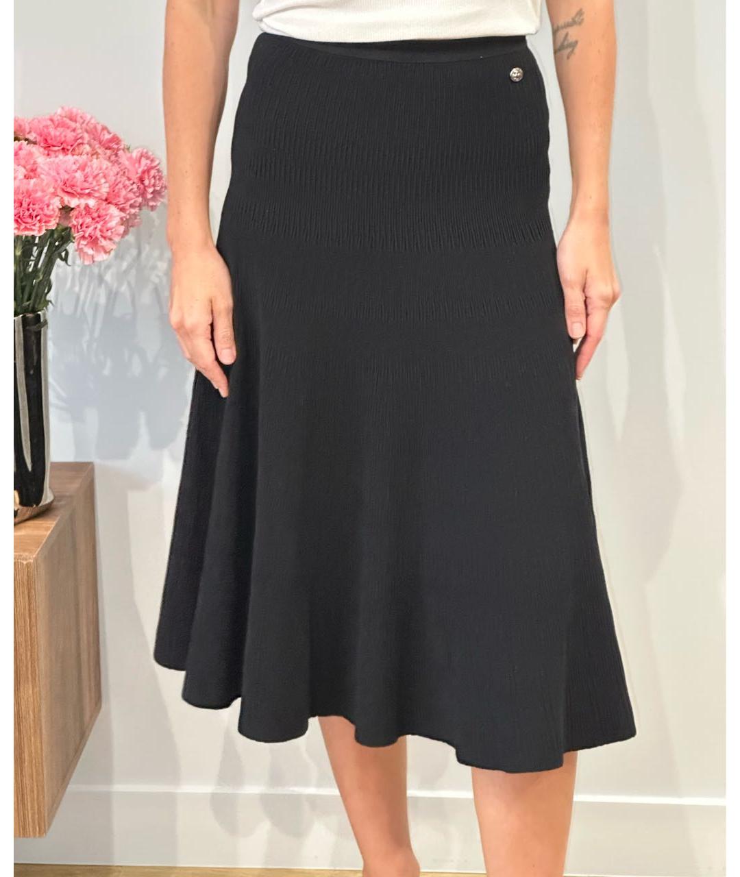 CHANEL Черная юбка миди, фото 9