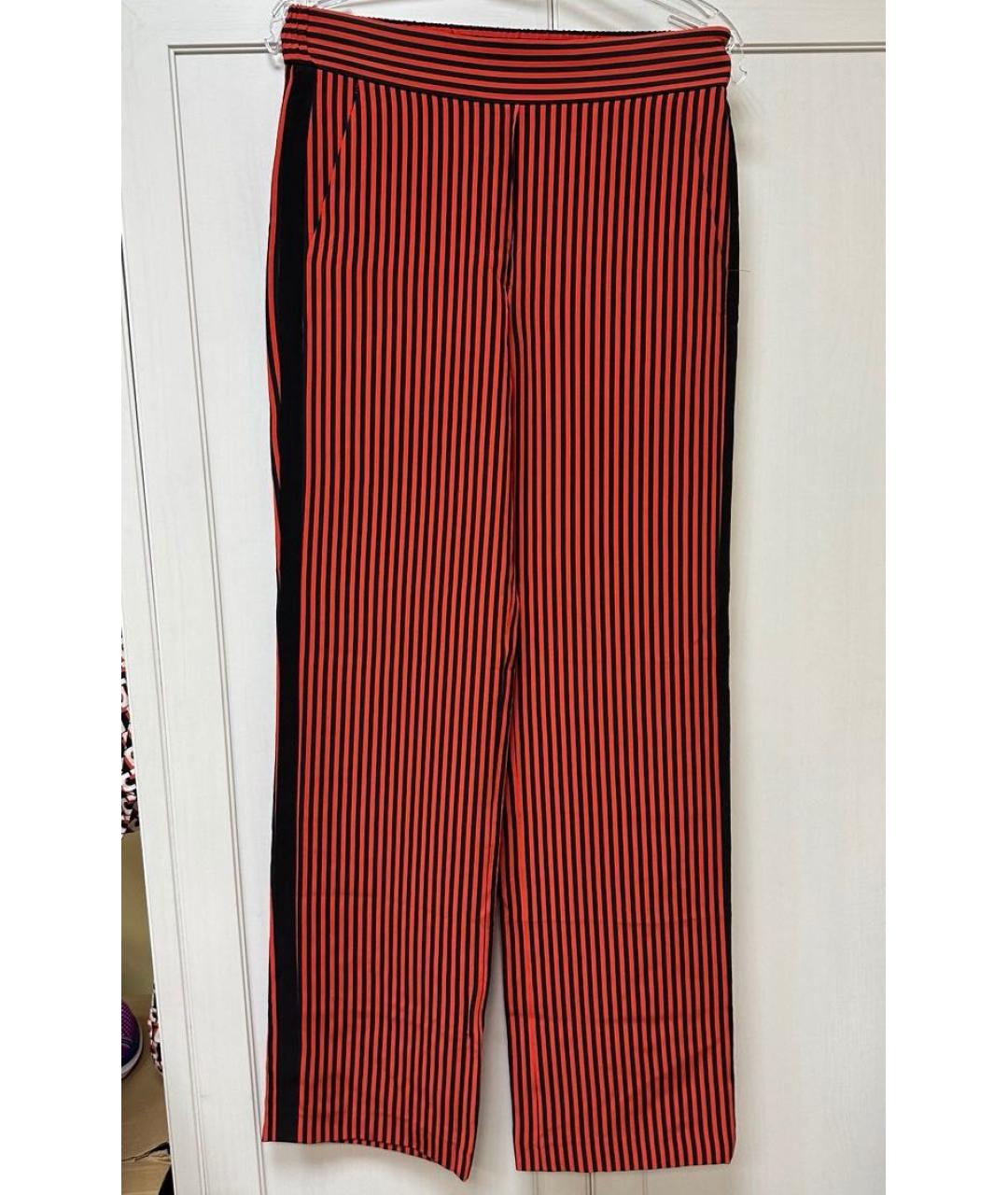ETRO Оранжевое шелковые прямые брюки, фото 5