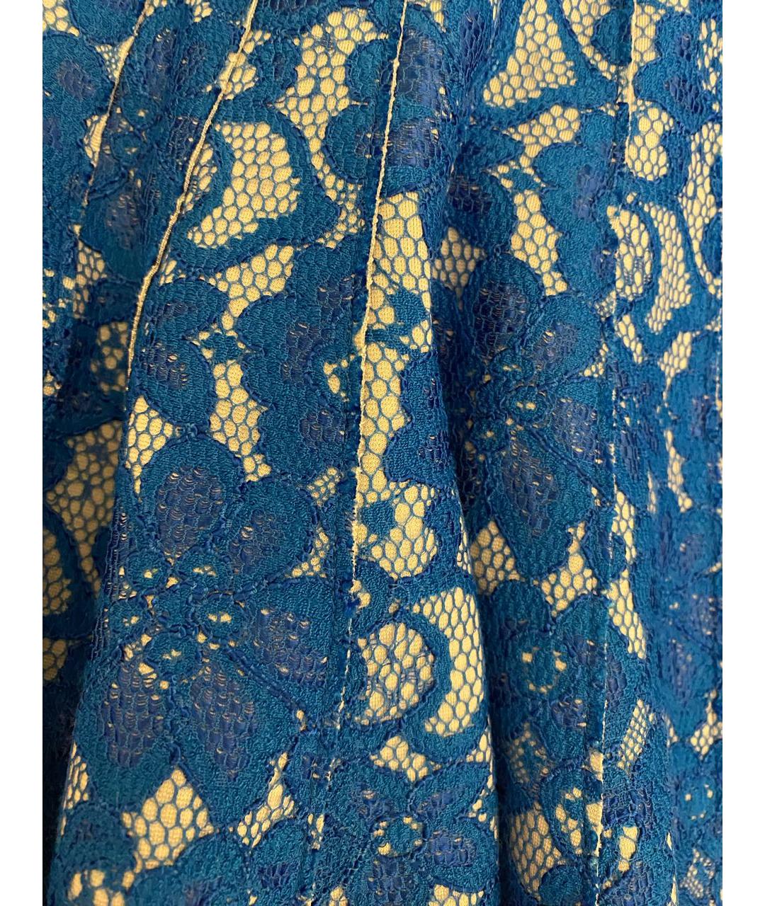 JUST CAVALLI Синяя вискозная юбка мини, фото 2