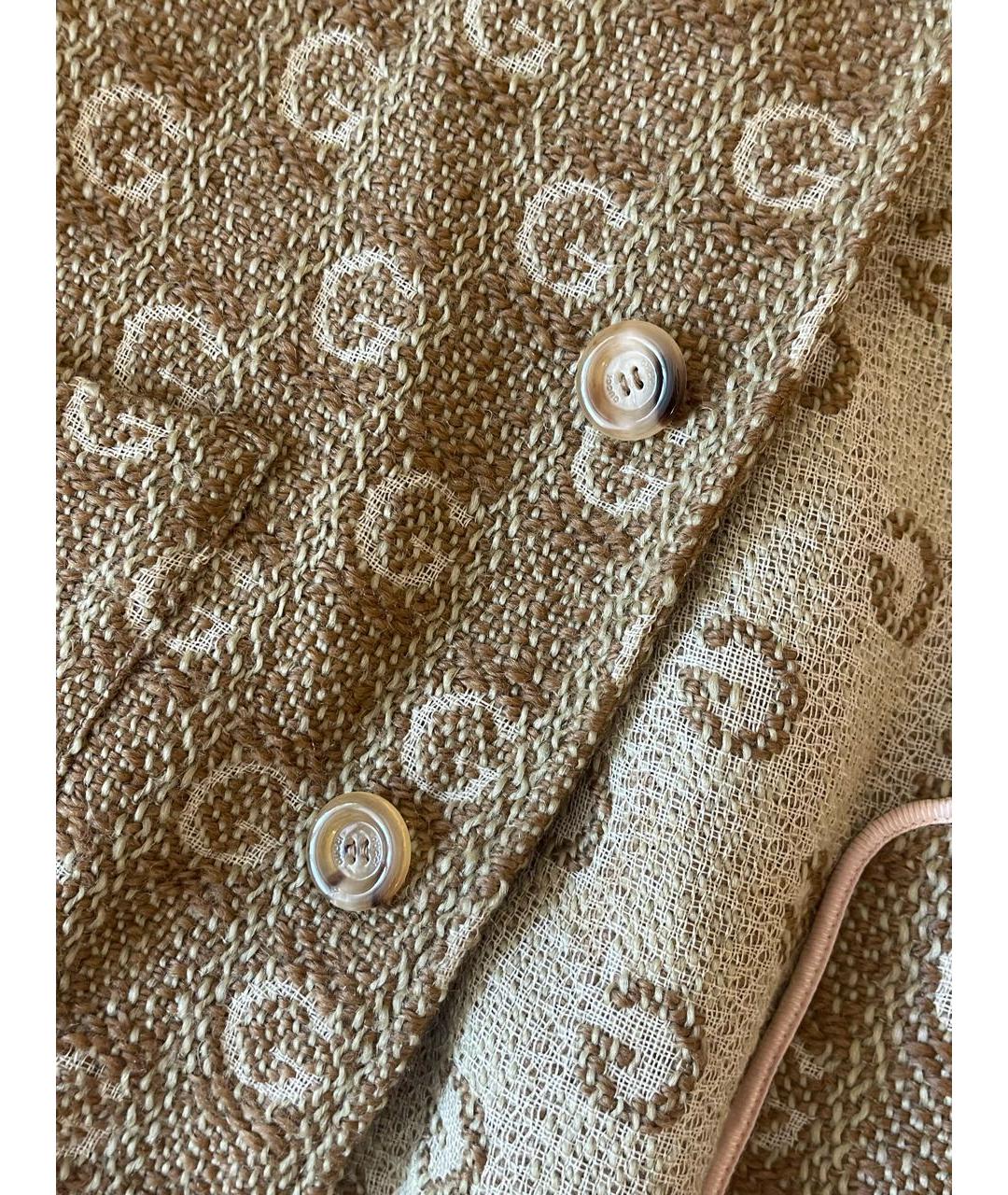 GUCCI Коричневое шерстяное пальто, фото 4