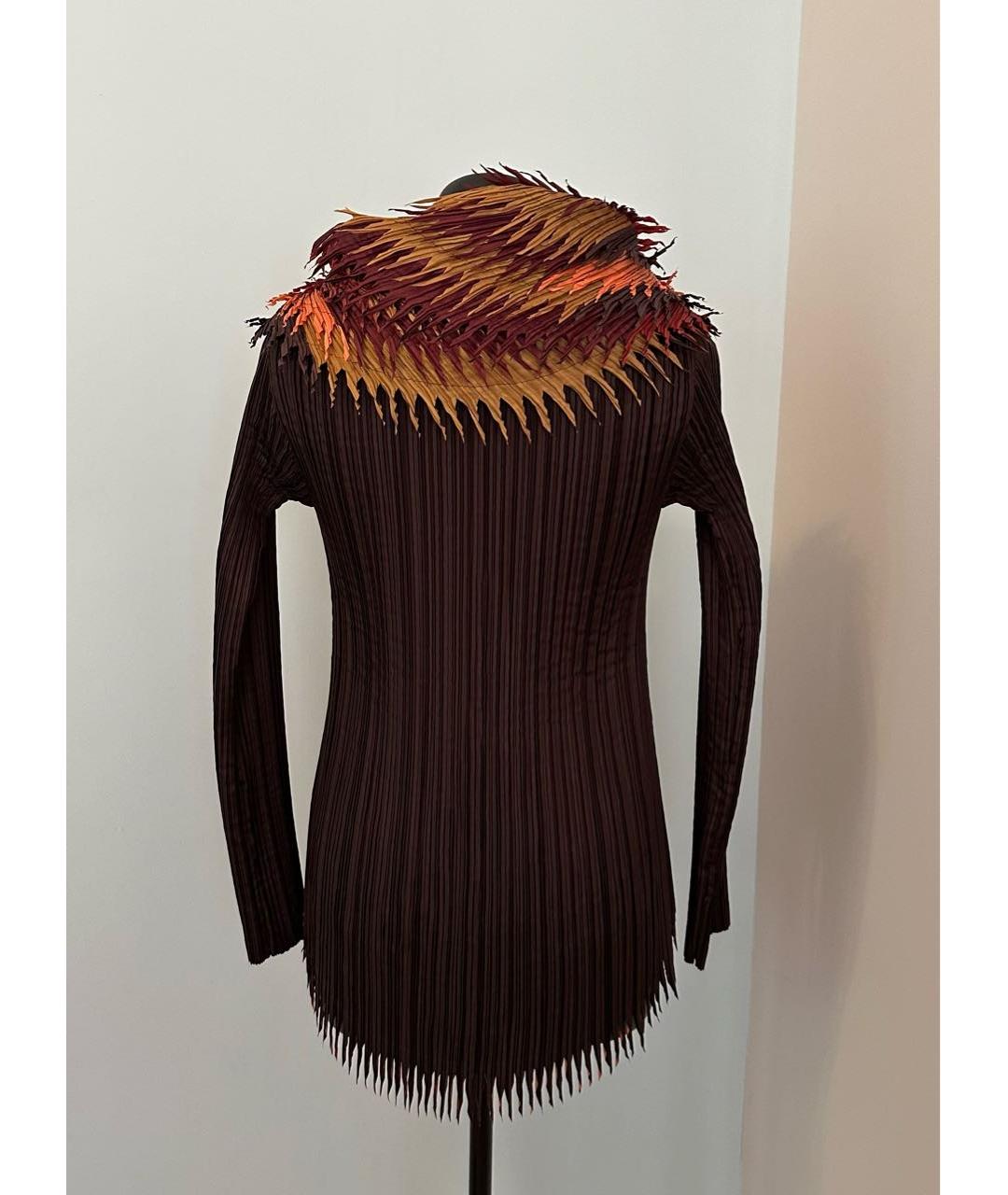 ISSEY MIYAKE Коричневый полиэстеровый жакет/пиджак, фото 2