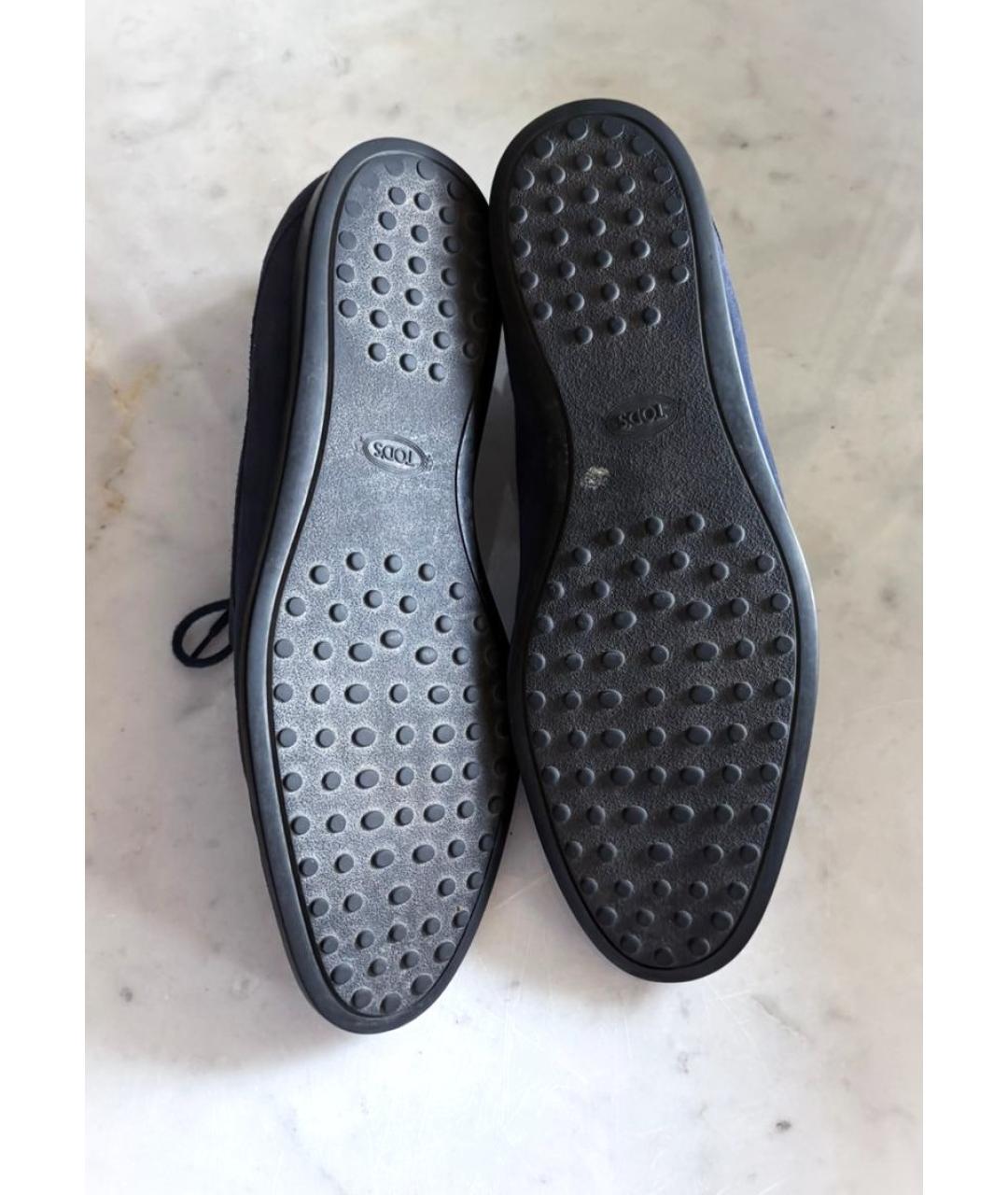TOD'S Синие замшевые низкие ботинки, фото 7