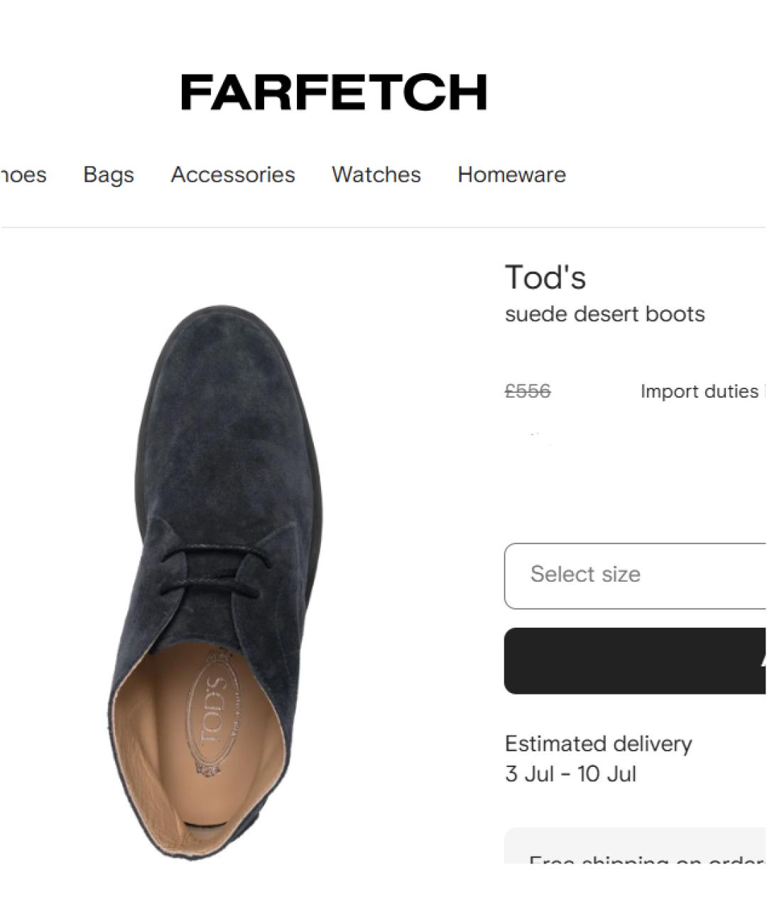 TOD'S Синие замшевые низкие ботинки, фото 9