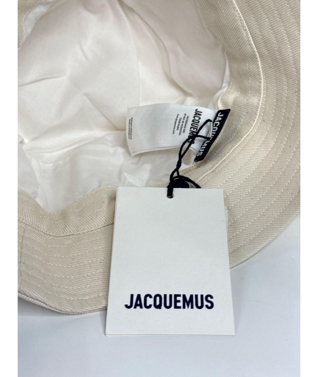 JACQUEMUS Белая хлопковая панама, фото 5