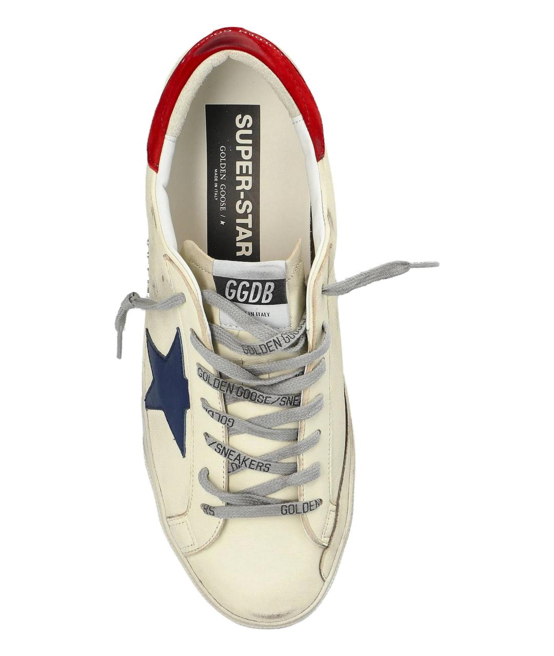 GOLDEN GOOSE DELUXE BRAND Бежевые кожаные низкие кроссовки / кеды, фото 4