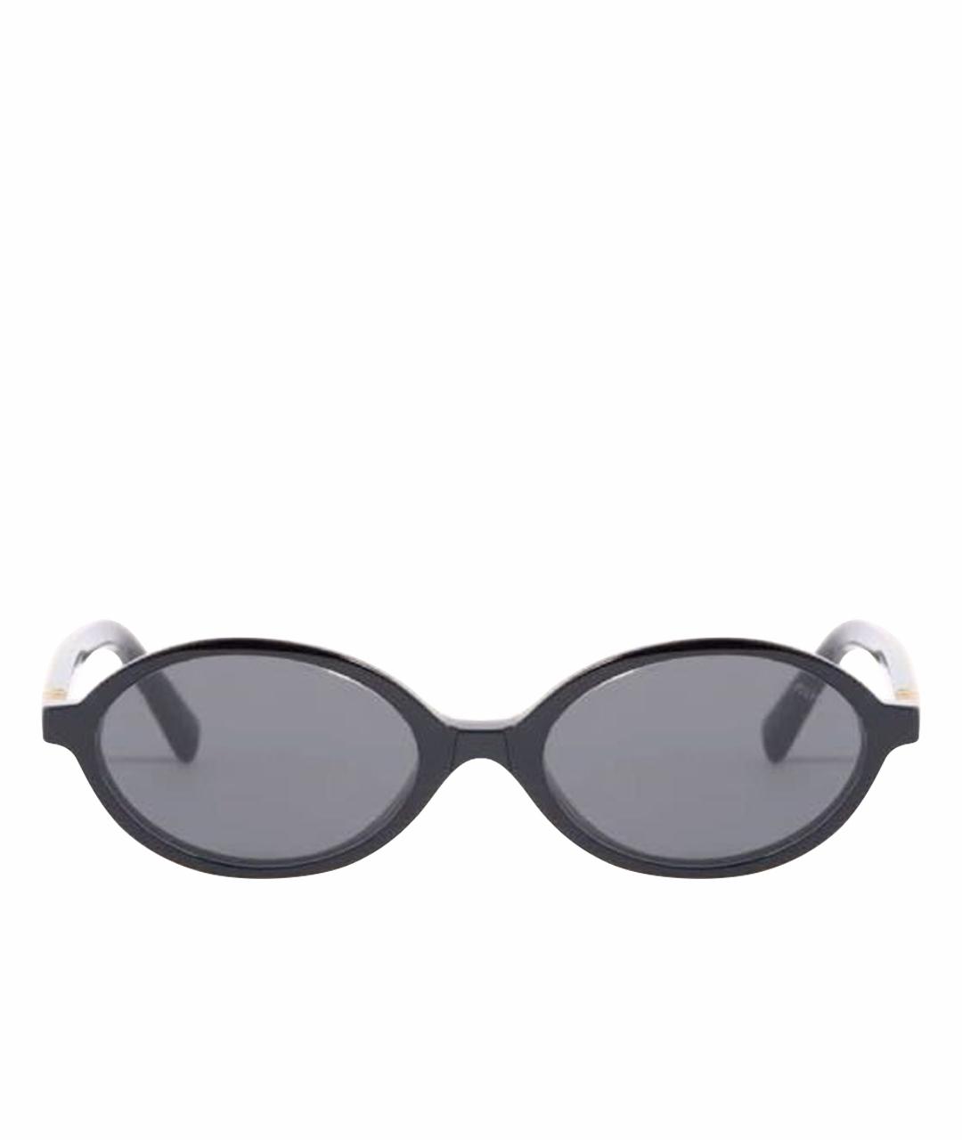 MIU MIU Черные пластиковые солнцезащитные очки, фото 1
