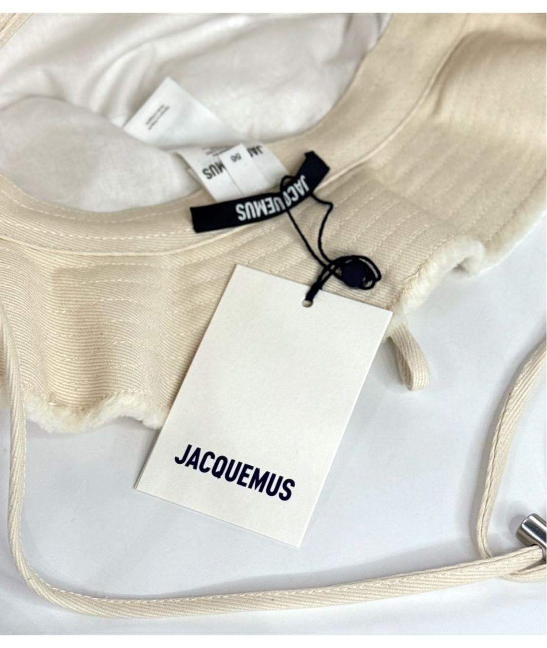 JACQUEMUS Бежевая хлопковая панама, фото 7
