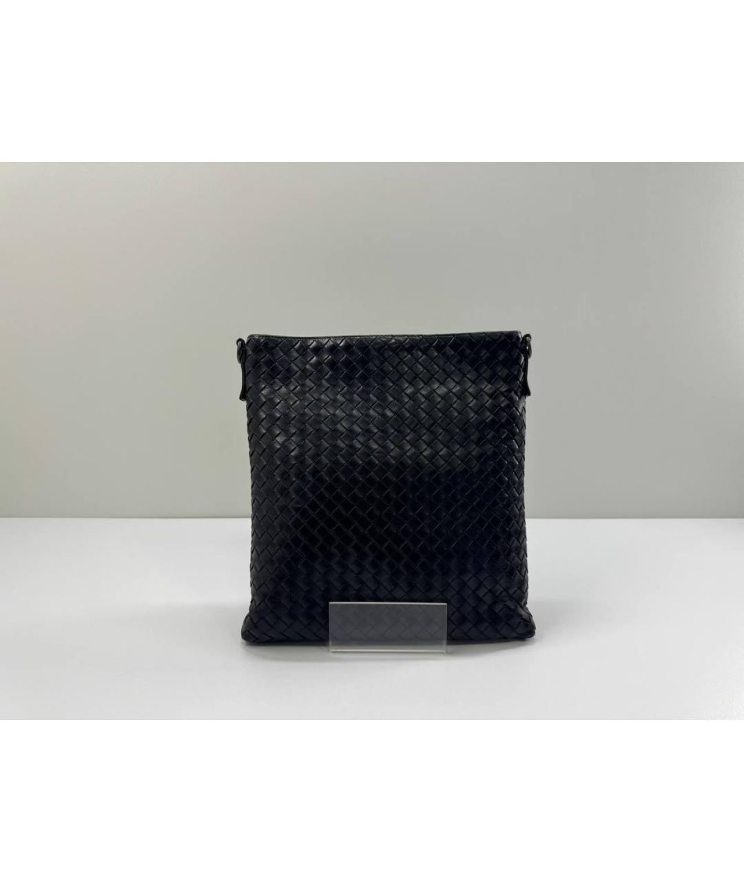 BOTTEGA VENETA Черная кожаная сумка на плечо, фото 10