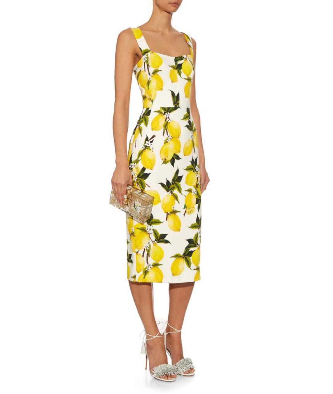 DOLCE&GABBANA Зеленые шелковое коктейльное платье, фото 2