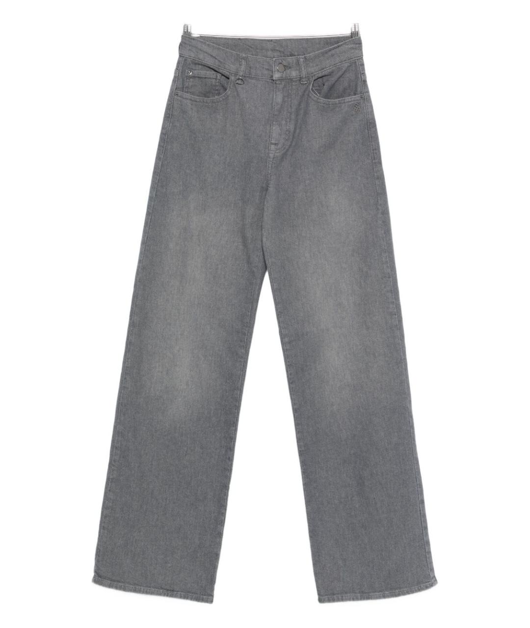 EMPORIO ARMANI Серые прямые джинсы, фото 4
