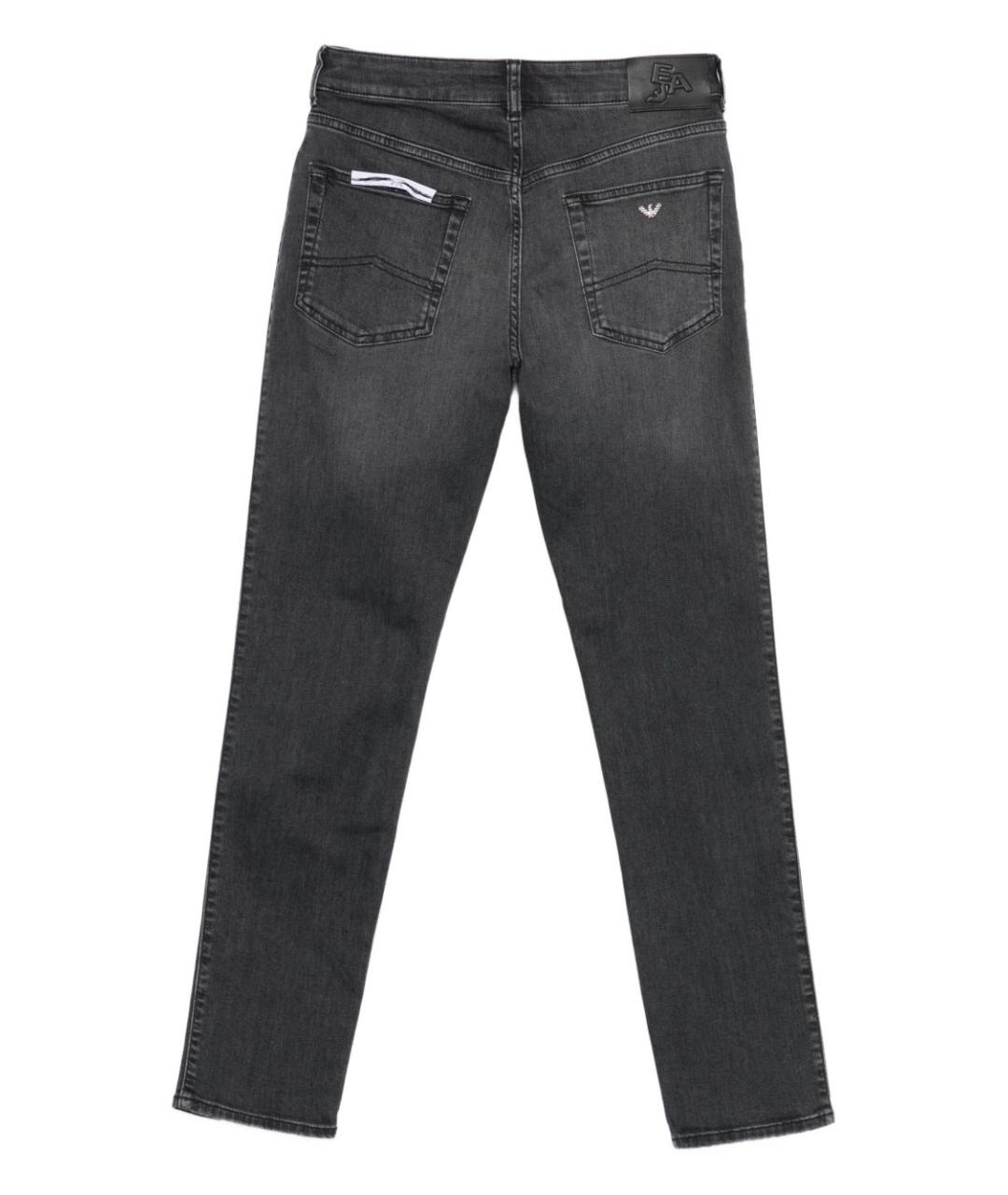 EMPORIO ARMANI Антрацитовые прямые джинсы, фото 2