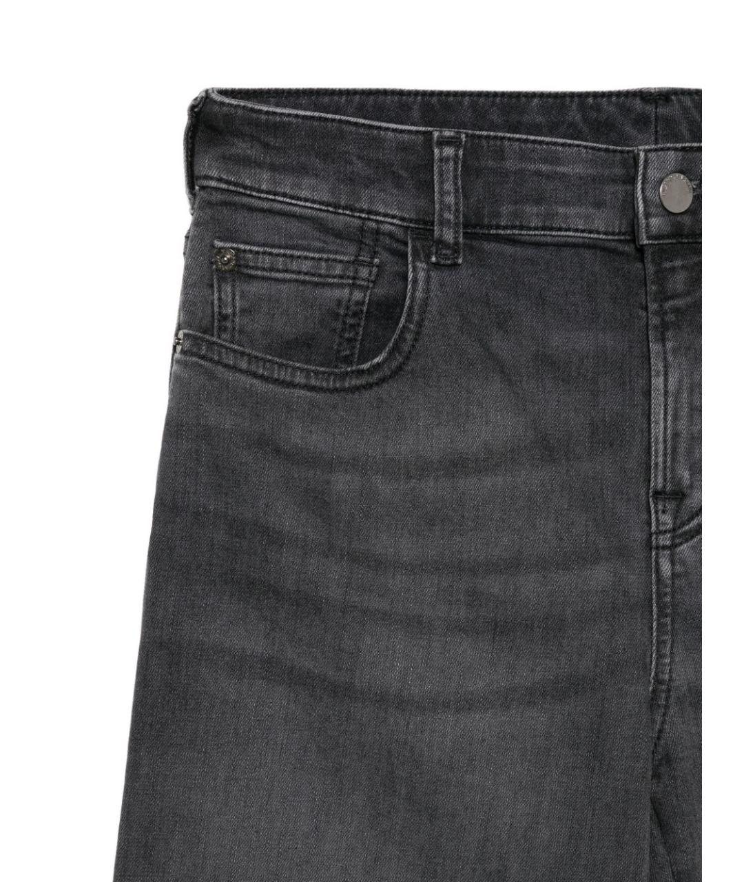 EMPORIO ARMANI Антрацитовые прямые джинсы, фото 3