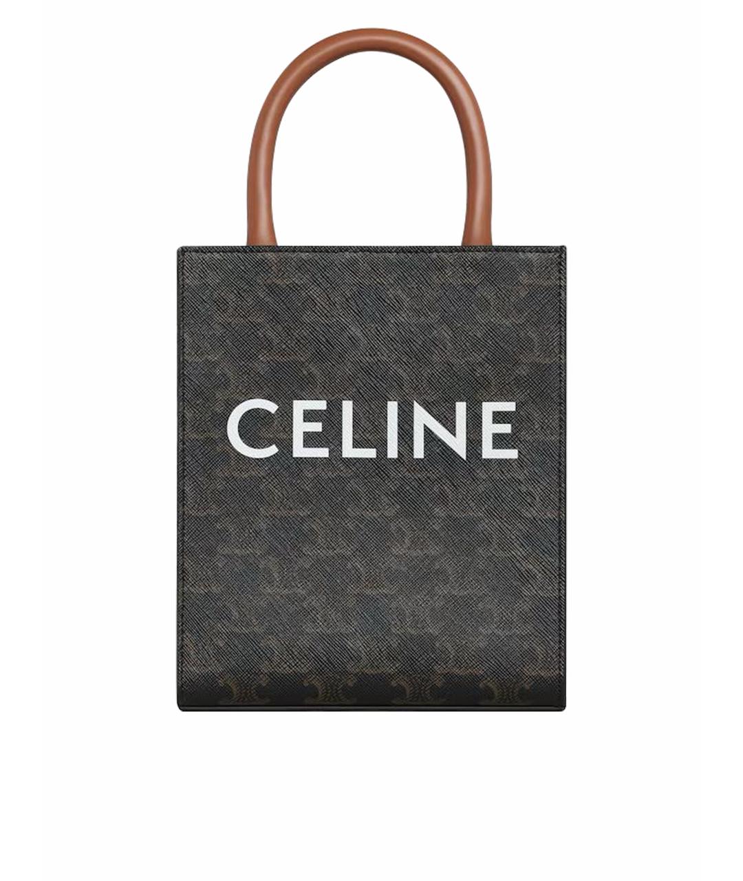 CELINE Коричневая сумка тоут, фото 1