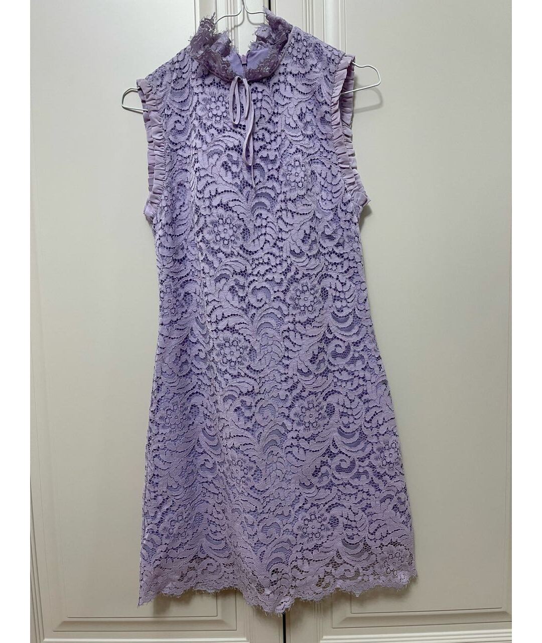 SANDRO Фиолетовое полиэстеровое коктейльное платье, фото 4