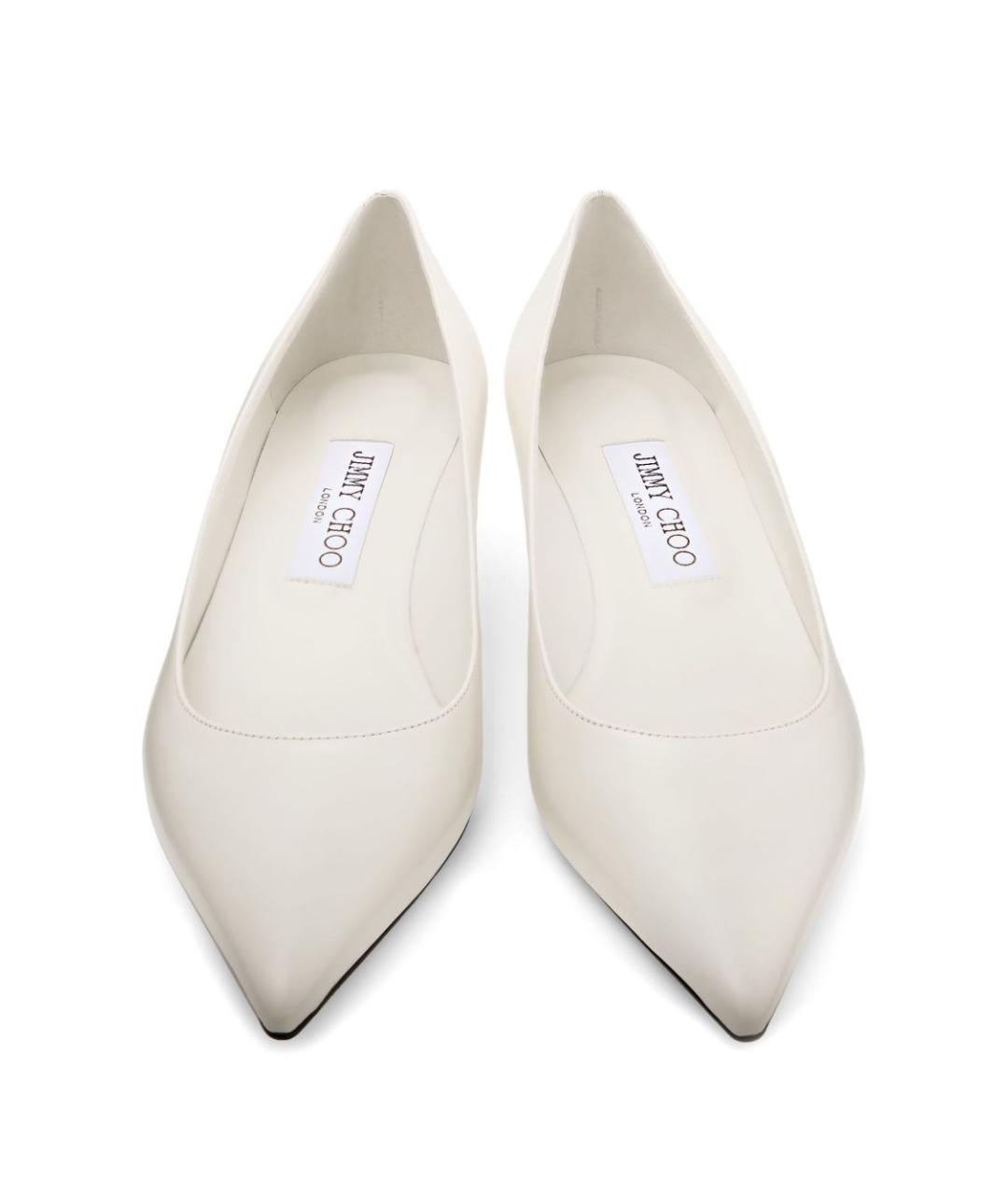 JIMMY CHOO Белые кожаные туфли, фото 6