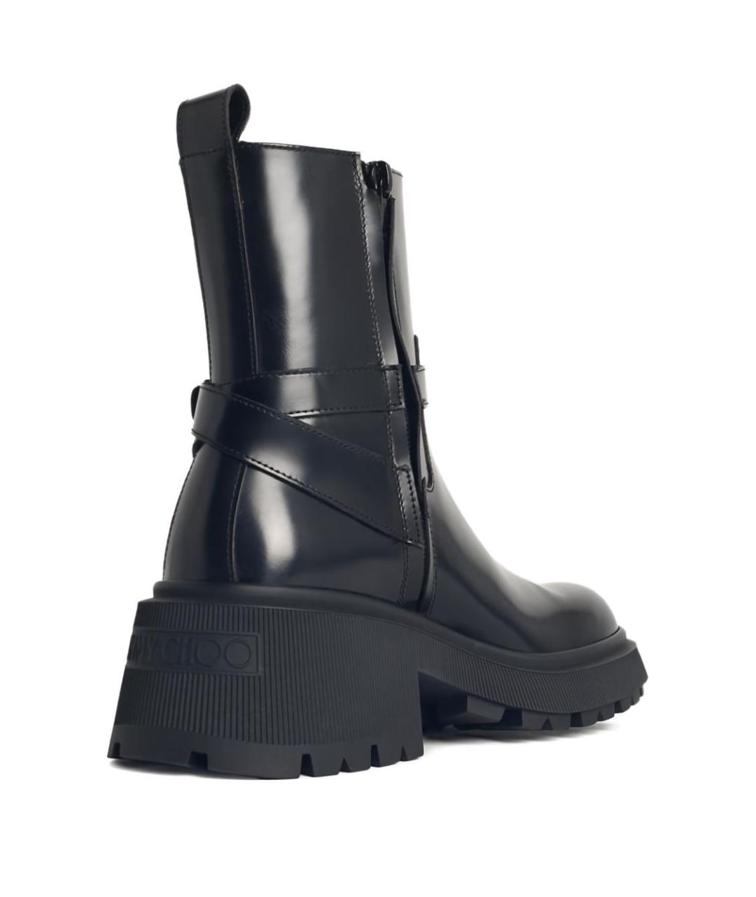 JIMMY CHOO Черные кожаные сапоги, фото 2