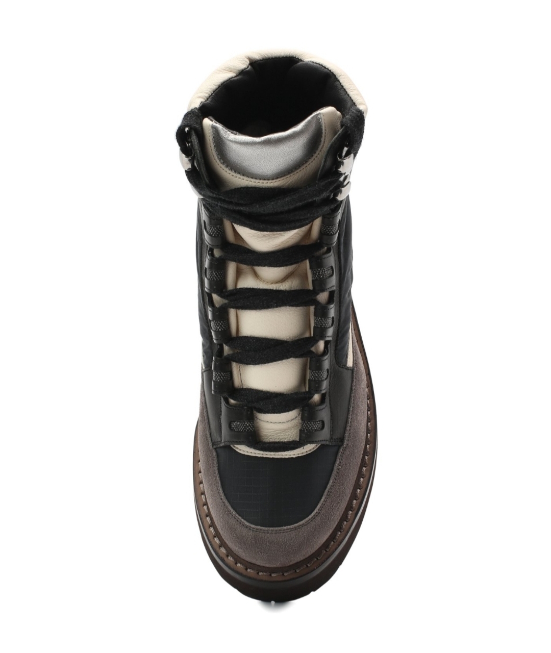 BRUNELLO CUCINELLI Серые кожаные ботинки, фото 2