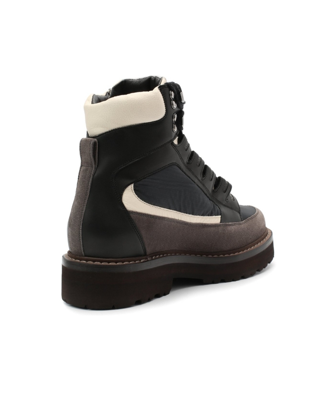 BRUNELLO CUCINELLI Серые кожаные ботинки, фото 3