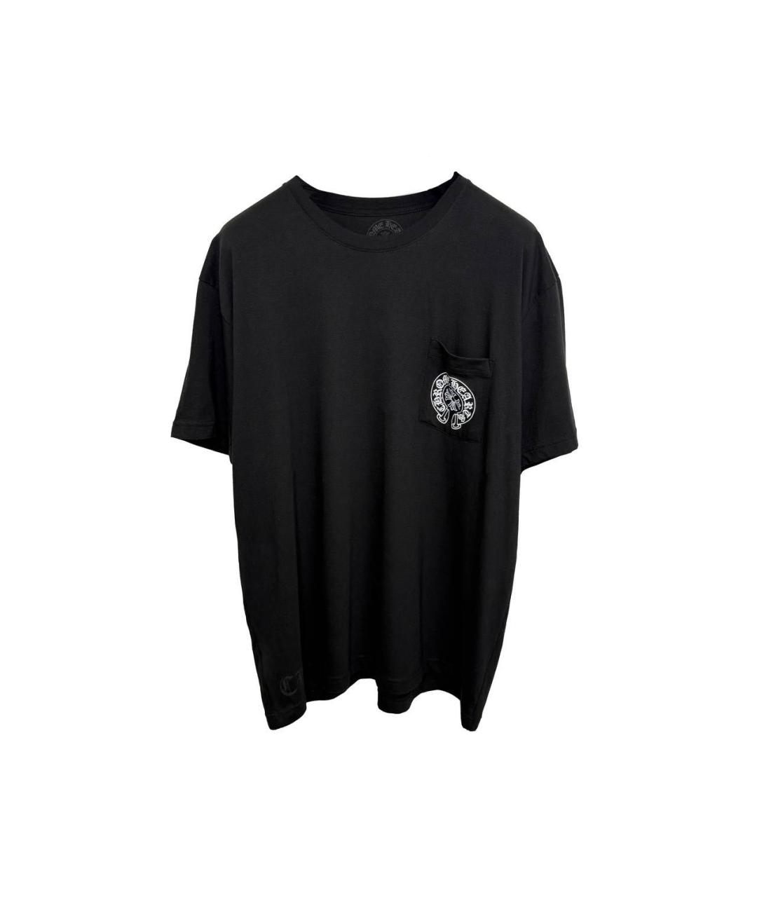 CHROME HEARTS Черная хлопковая футболка, фото 4