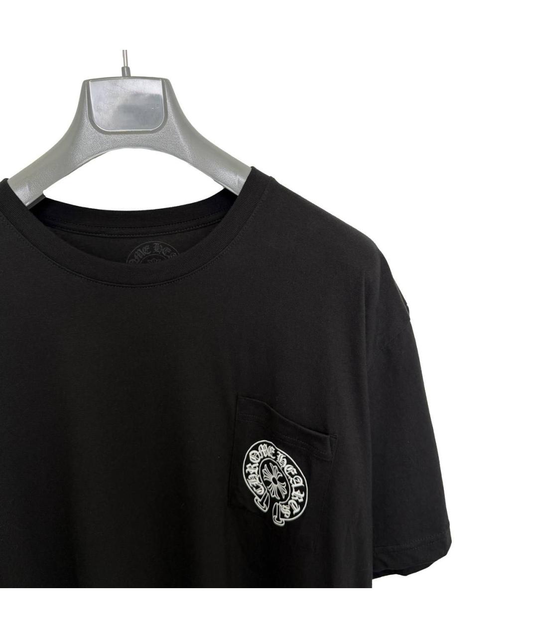 CHROME HEARTS Черная хлопковая футболка, фото 2